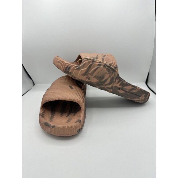 Adidas Adilette 22 Clay Earth Low Mens Slides Sandals Brown HP6518 NEW Size 13 - Picture 1 of 5